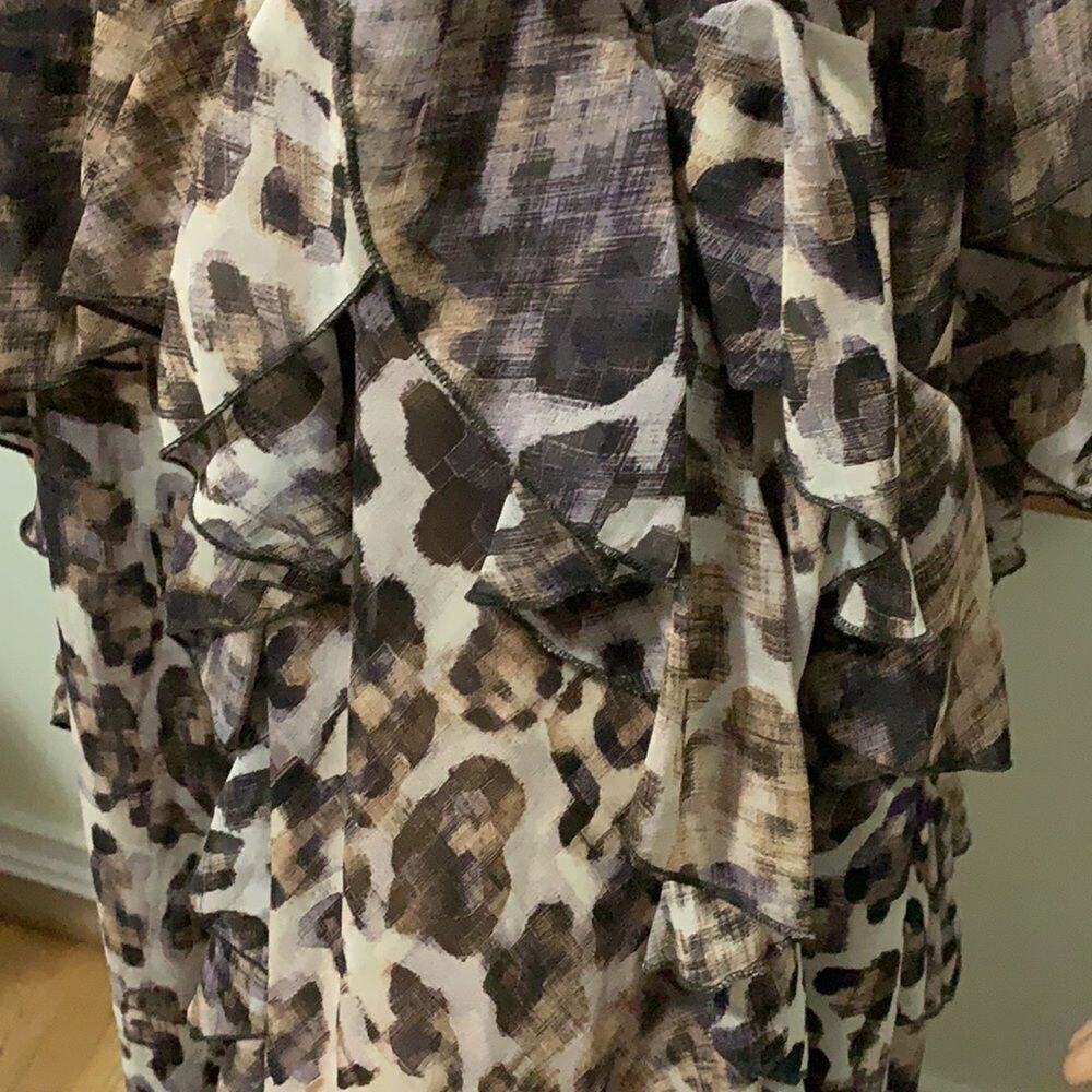 H&M LEOPARD PRINT DRESS SIZE 10 - Picture 4 of 9